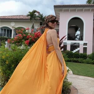 Free People Orange Maxi Dress